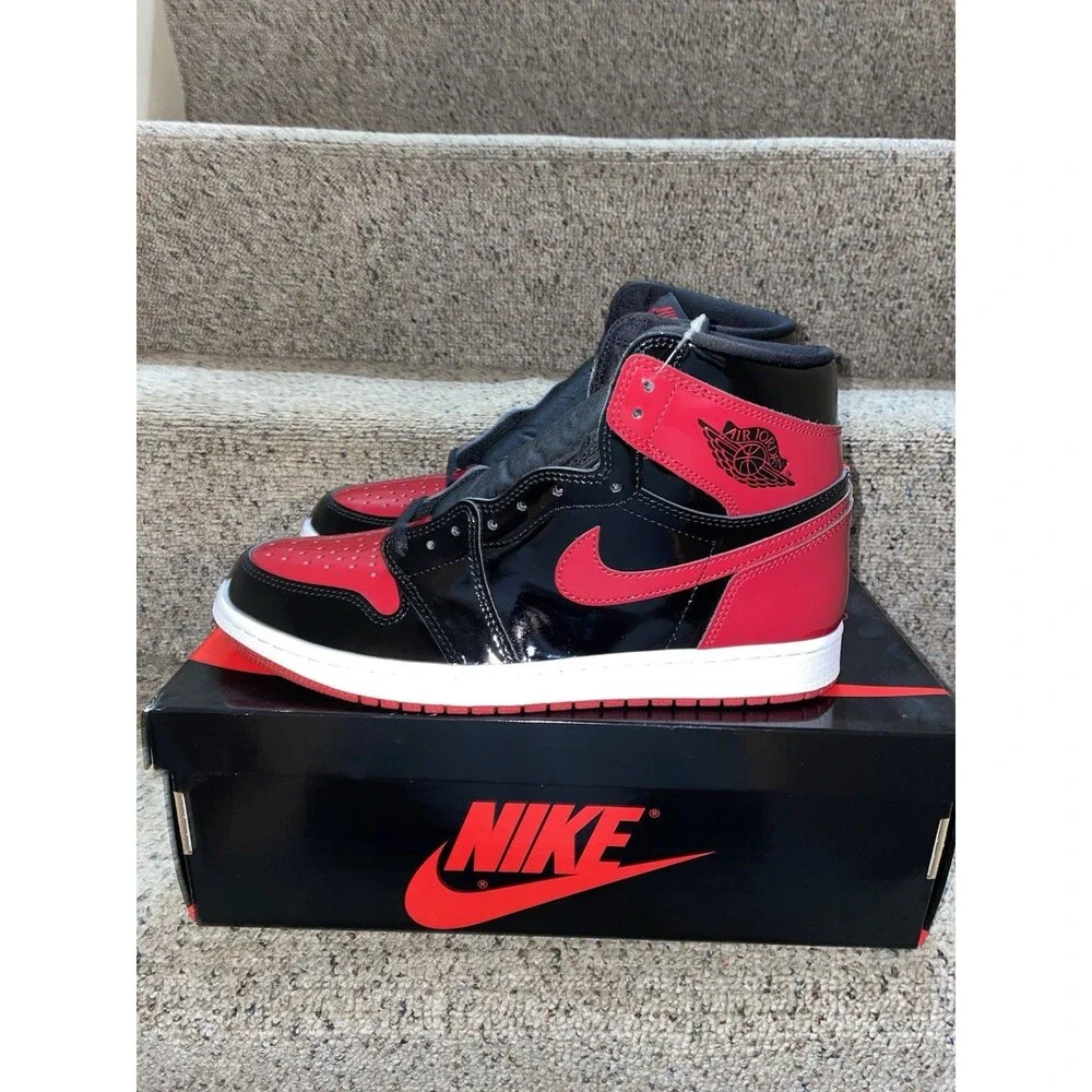 BRAND NEW air Jordan 1 retro High OG Patent Bred SIZE 10